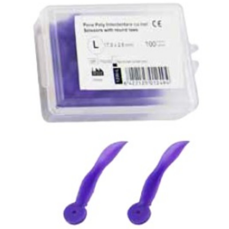 Pene Poly Interdentare cu inel purpurii - L  - 100 bucati